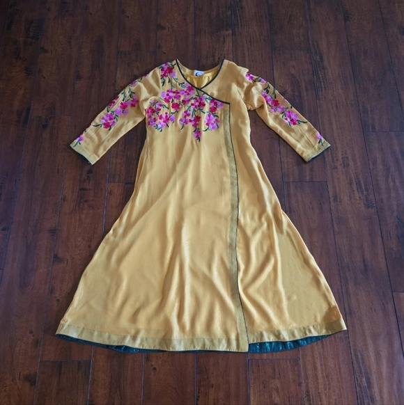 Other - Embroidered 2 Piece Salwar Kameez Shimmer Chiffon Party Wear Dress